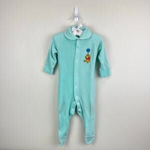 Vintage Winnie the Pooh Footie Pajama Sleeper Medium